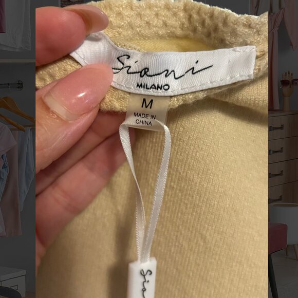 Cream sequin sleeve sweater - Picture 7 of 7